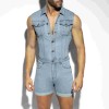 ESJ069 URBAN DENIM JUMPSUIT SHORTS